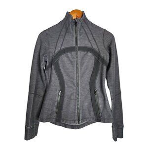 Lululemon Define Jacket Size 6 - Full Zip Heathered Black Women's Activewear